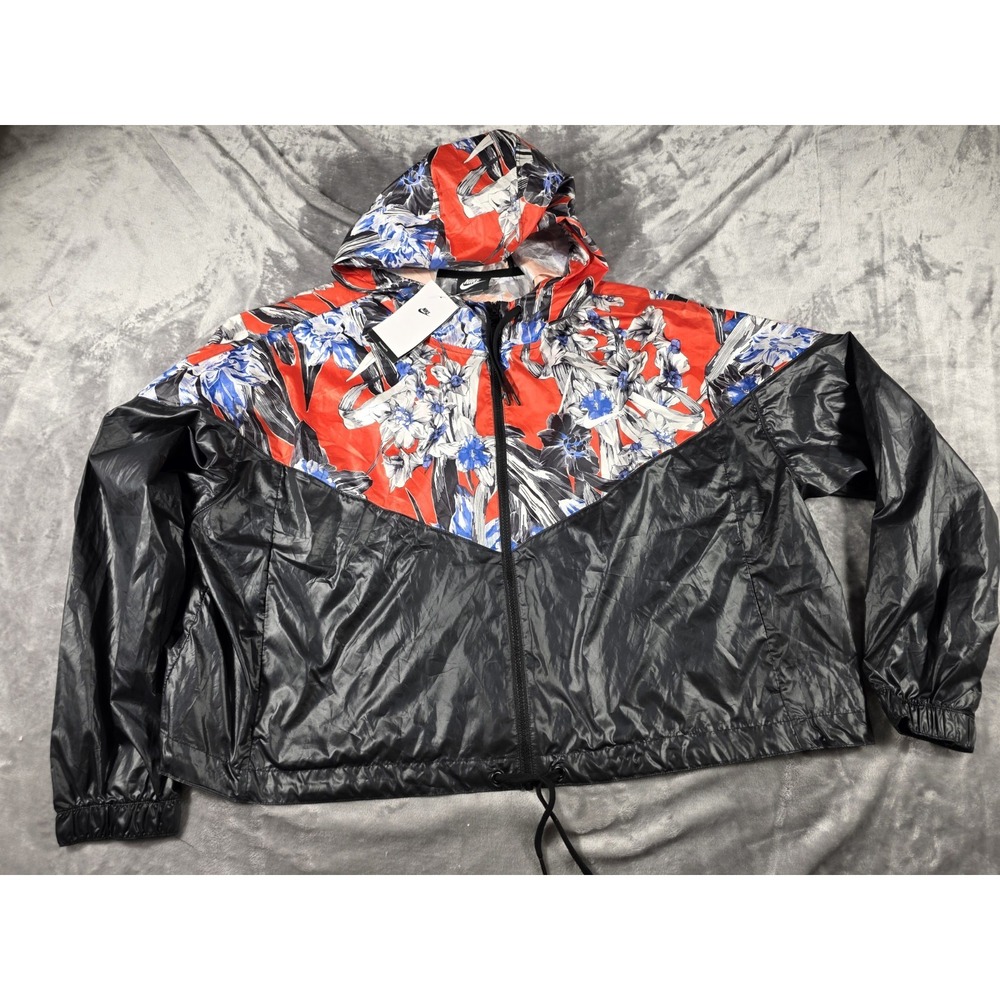 NWT Nike Sportswear Windrunner Women's 3X Cropped Floral Jacket w/Pockets‎